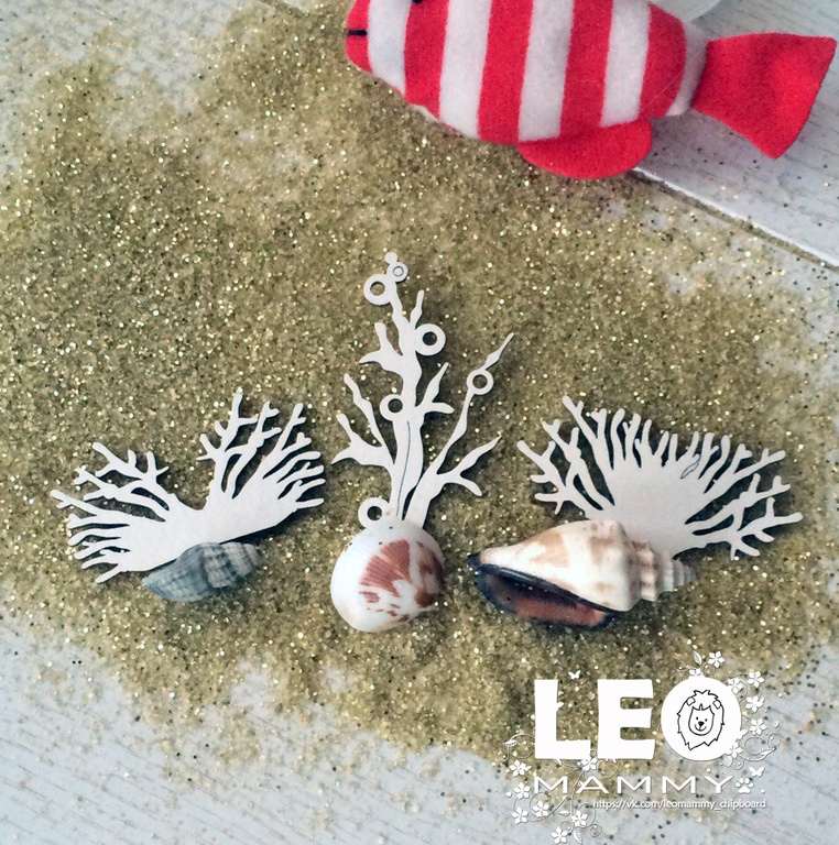 Чипборд "Набор кораллы", 3шт.