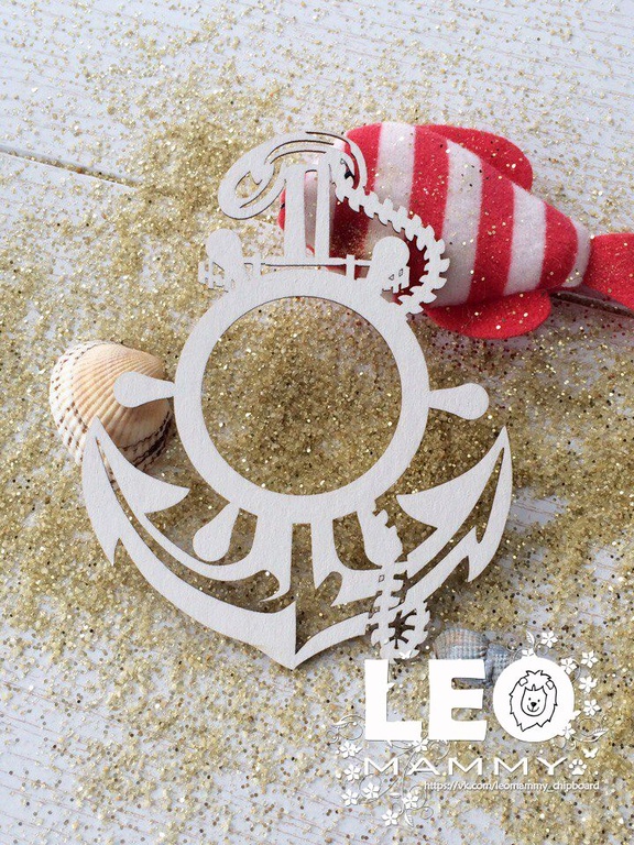 Чипборд "Рамочка якорь"