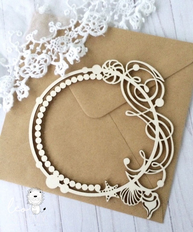 Чипборд "Рамочка морская жемчужная"