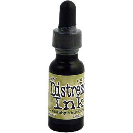 Жидкие чернила Distress Reinker в баночке. Цвет Shabby Shutters.
