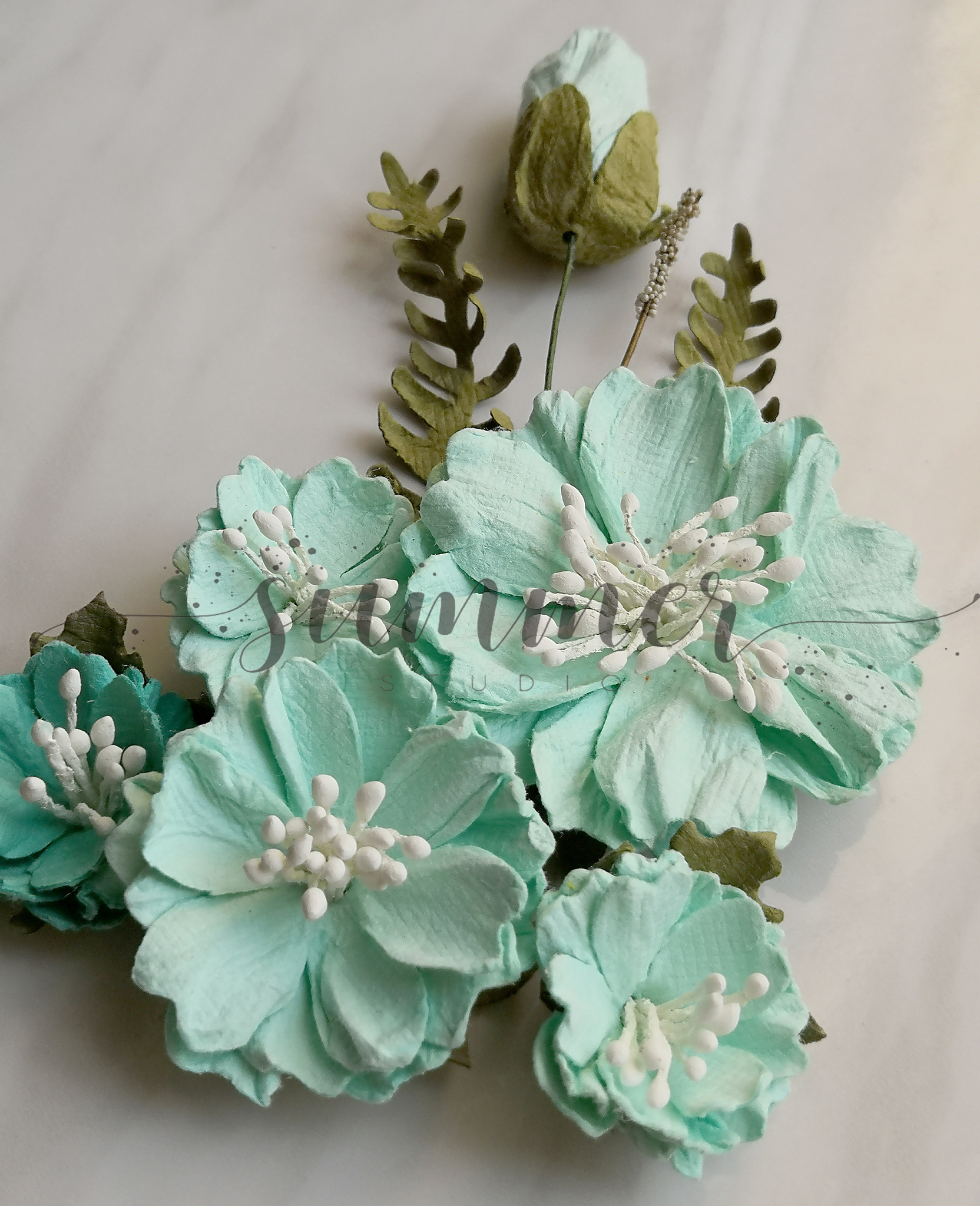 Набор бумажных цветов Summer studio "Freya"