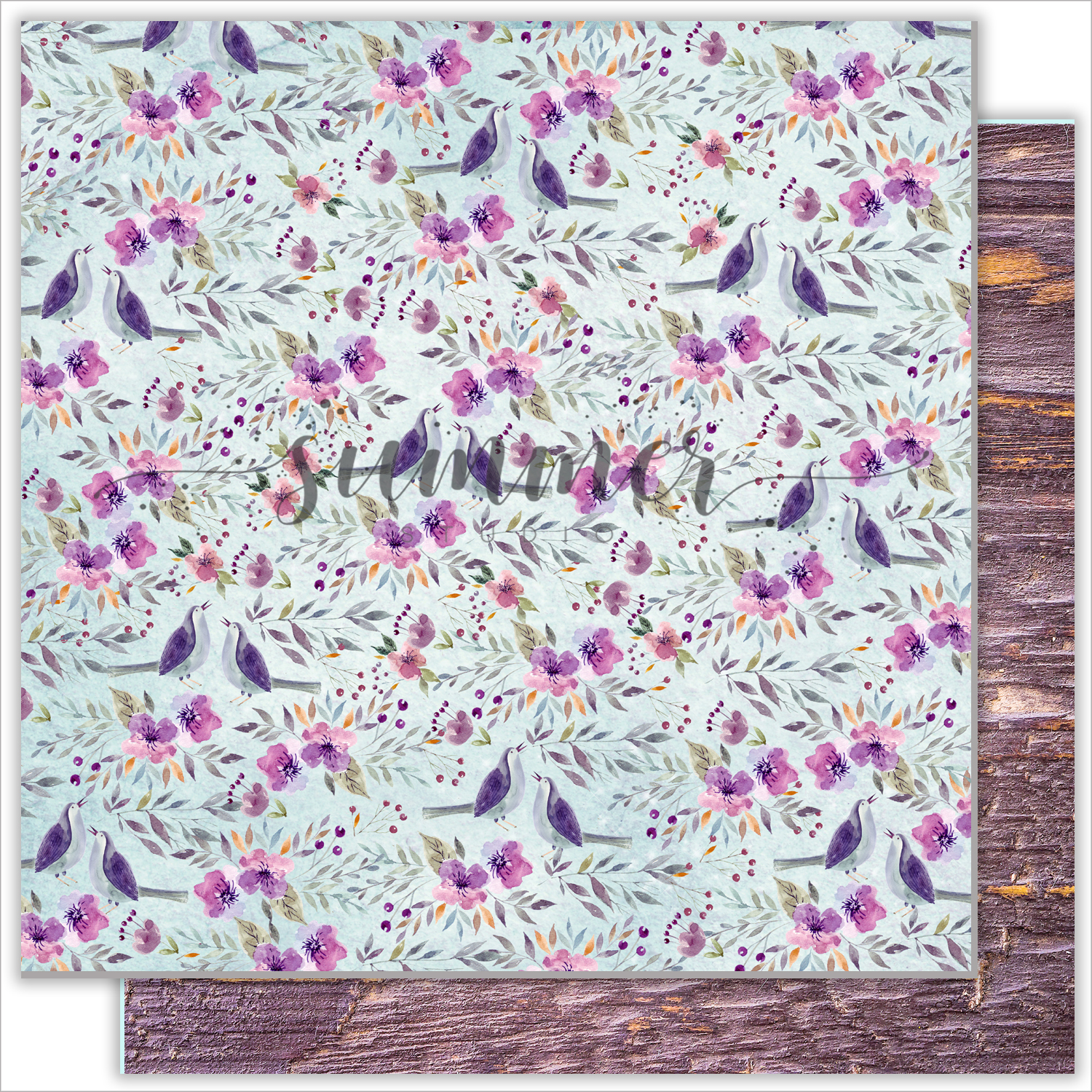 Бумага Summer studio "Marsala", Songbirds (SMST8)