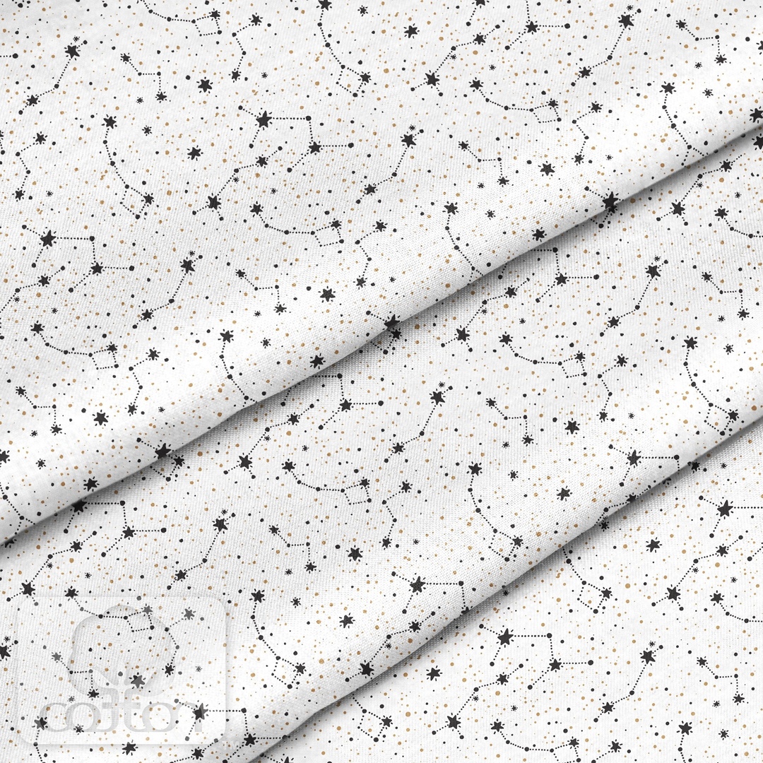 Отрез ткани 100 % хлопок-премиум, 80 х 50 см, Созвездия