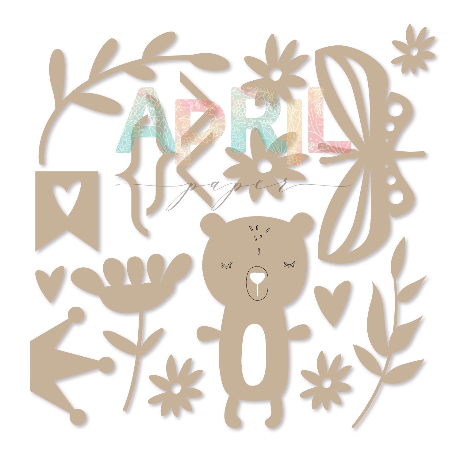 Вырубка из чипборда APRIL paper "Принцесса была прекрасная"