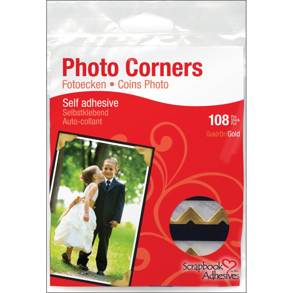 Уголки для фото 3L. Цвет золотой.