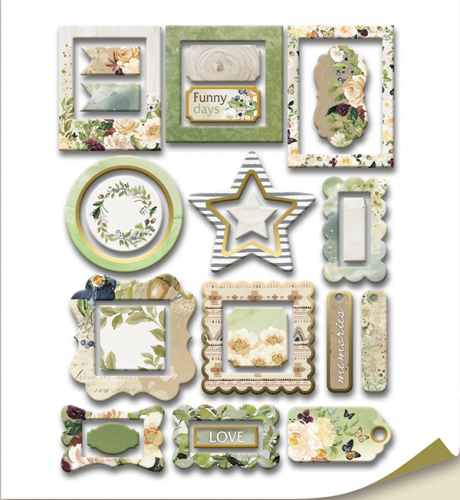 Набор картонных рамок с фольгированием ScrapМир, "Family Tree"