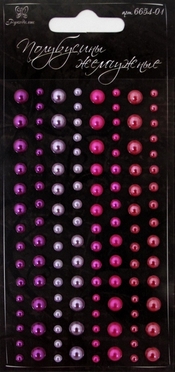 Набор полубусин Рукоделие "Фуксия-фиолетовый"