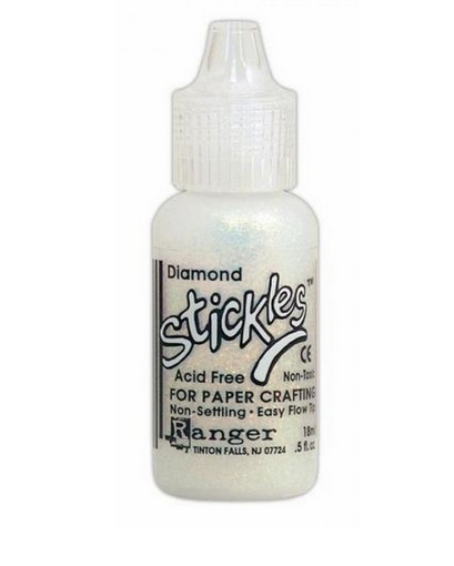 Клеющиеся блёстки Ranger Stickles Glitter. Цвет алмазный.
