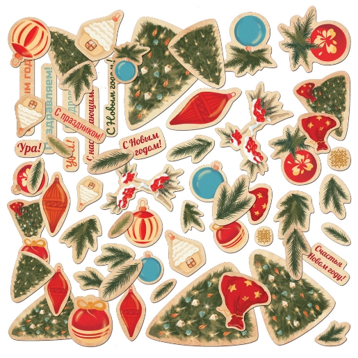 Набор картонной вырубки MrPainter "Зайкина елка"