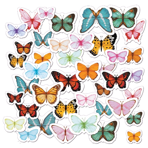 Набор картонной вырубки MrPainter "03 Бабочки", яркие