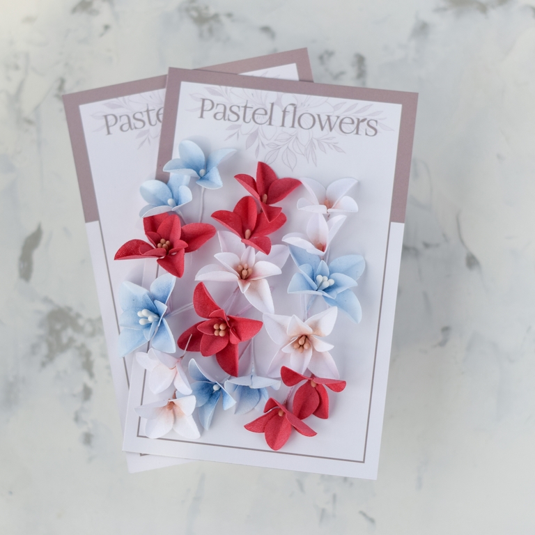 Набор тканевых цветов Pastel Flowers "Гортензия дуболистная" Морская