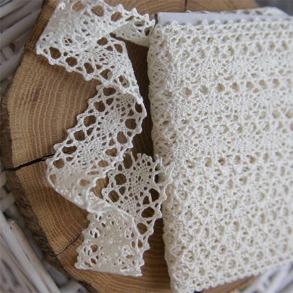 Кружево вязаное 20 мм, цвет кремовый (155096)