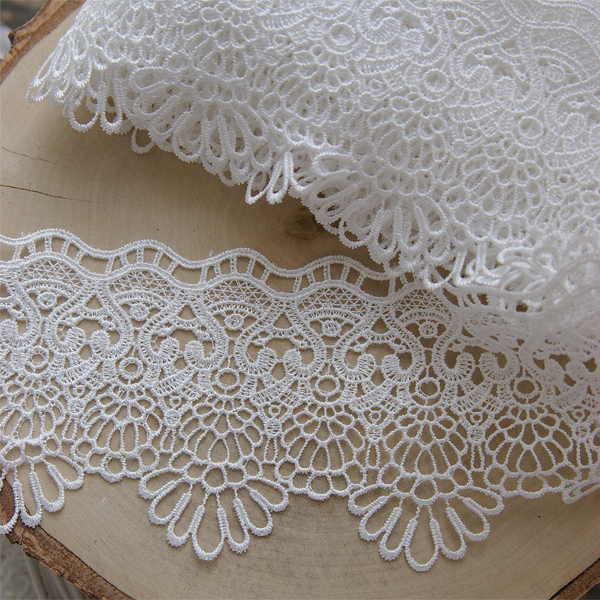 Кружево гипюрное 85 мм "Ажур" , цвет молочный (174301)