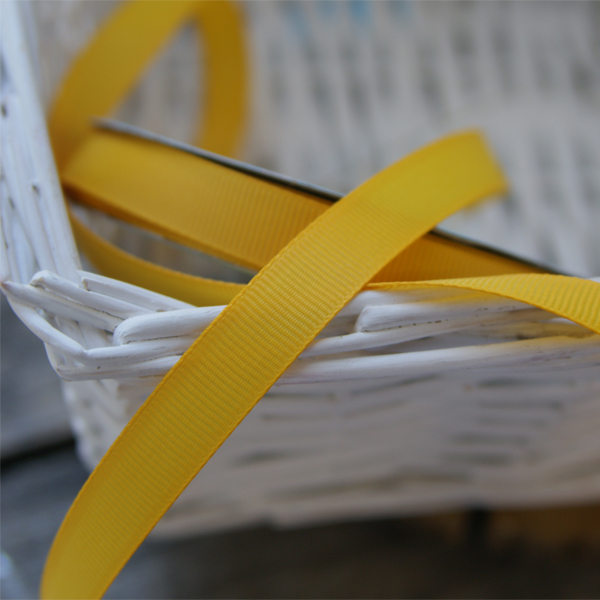 Лента репсовая 12 мм, цвет жёлтый