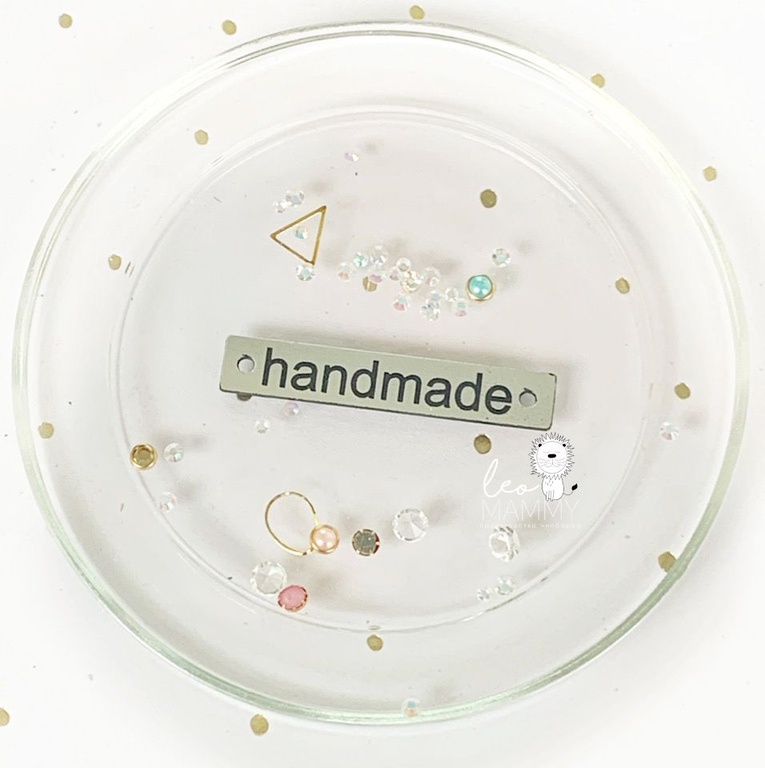 Декор из акрила "Надпись handmade", цвет серебрянный