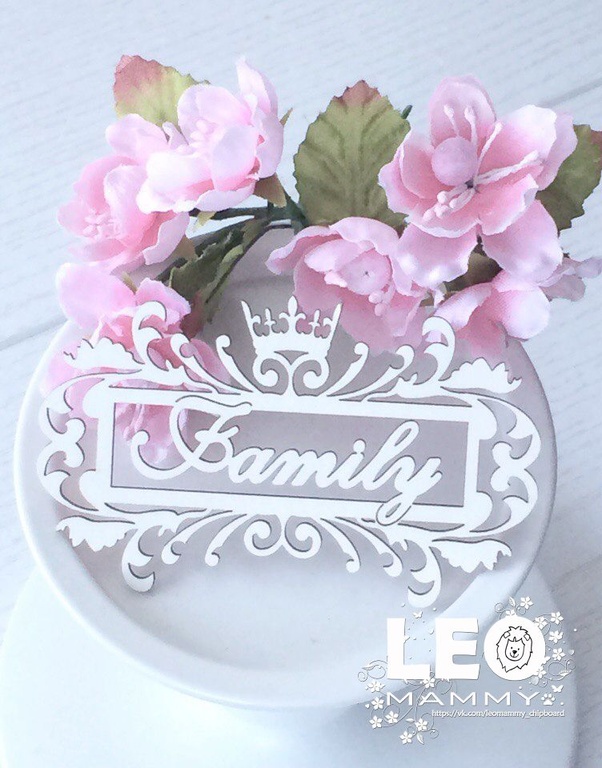 Чипборд LeoMAMMY "Рамочка Family"