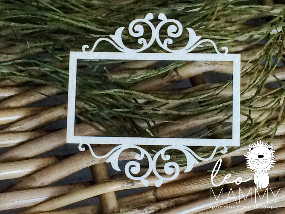 Чипборд LeoMAMMY "Рамочка прямоугольная с завитками"