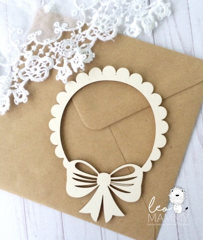 Чипборд LeoMAMMY "Рамочка с бантиком"
