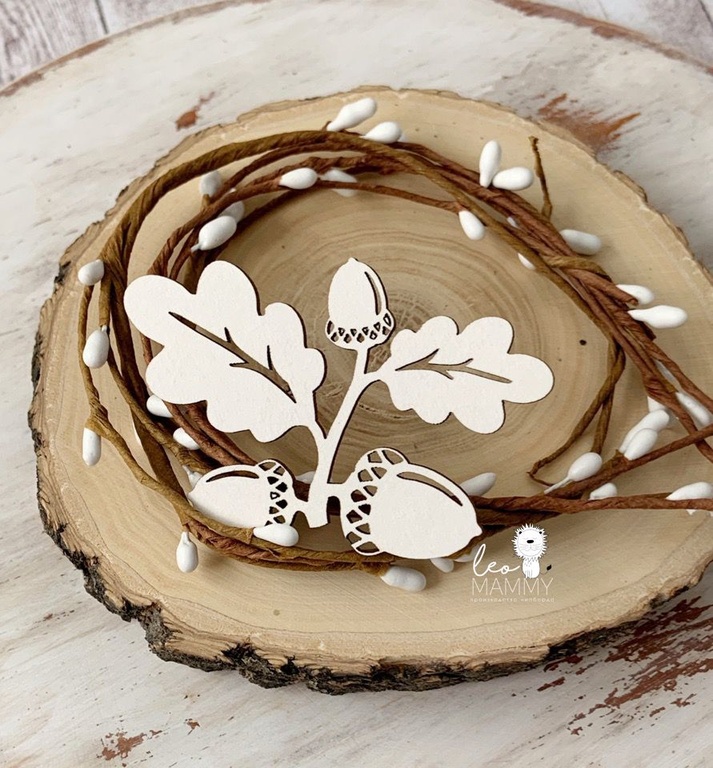 Чипборд LeoMAMMY "Веточки дуба"