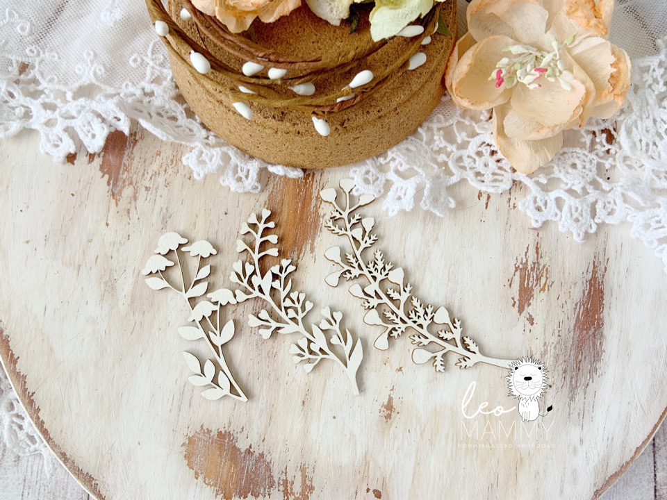 Чипборд LeoMAMMY "Набор полевой травки", 3шт.