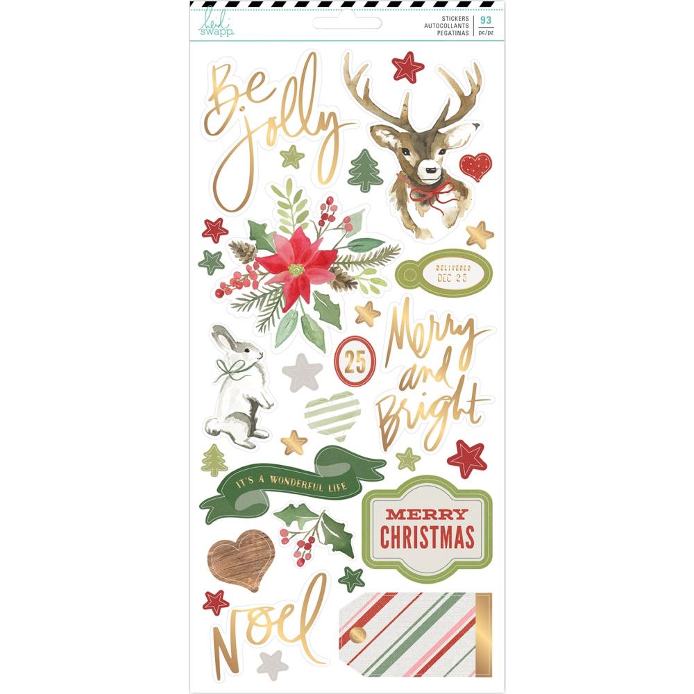 Картонные наклейки Heidi Swapp "Winter Wonderland", 15 х 30 см