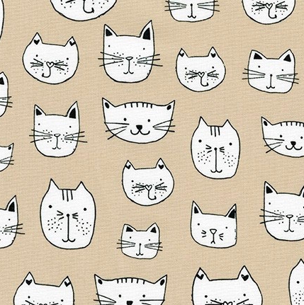 Ткань лоскутная 50 х 55 см "WHISKERS & TAILS", котики