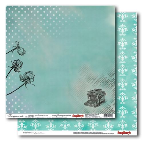 Двусторонняя бумага Scrapberrys " Пасмурное небо "(SB71)