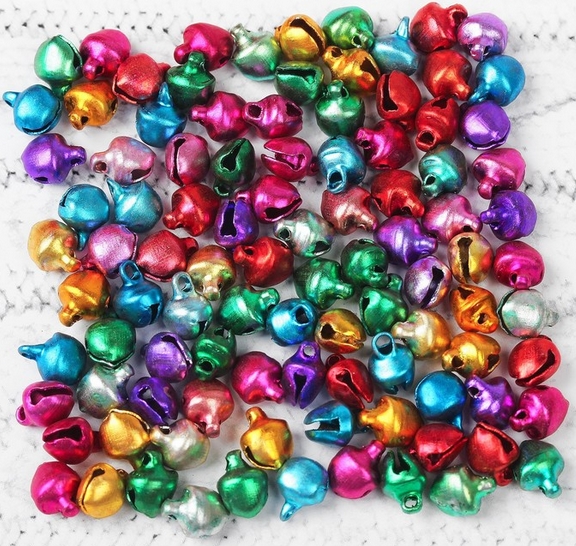 Набор метеллических подвесок"Бубенчики" цвет микс.