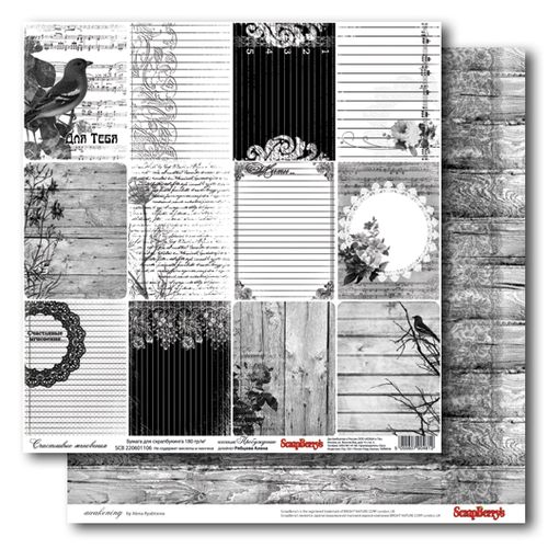 Двусторонняя бумага Scrapberrys " Счастливые мгновения"(SB80)