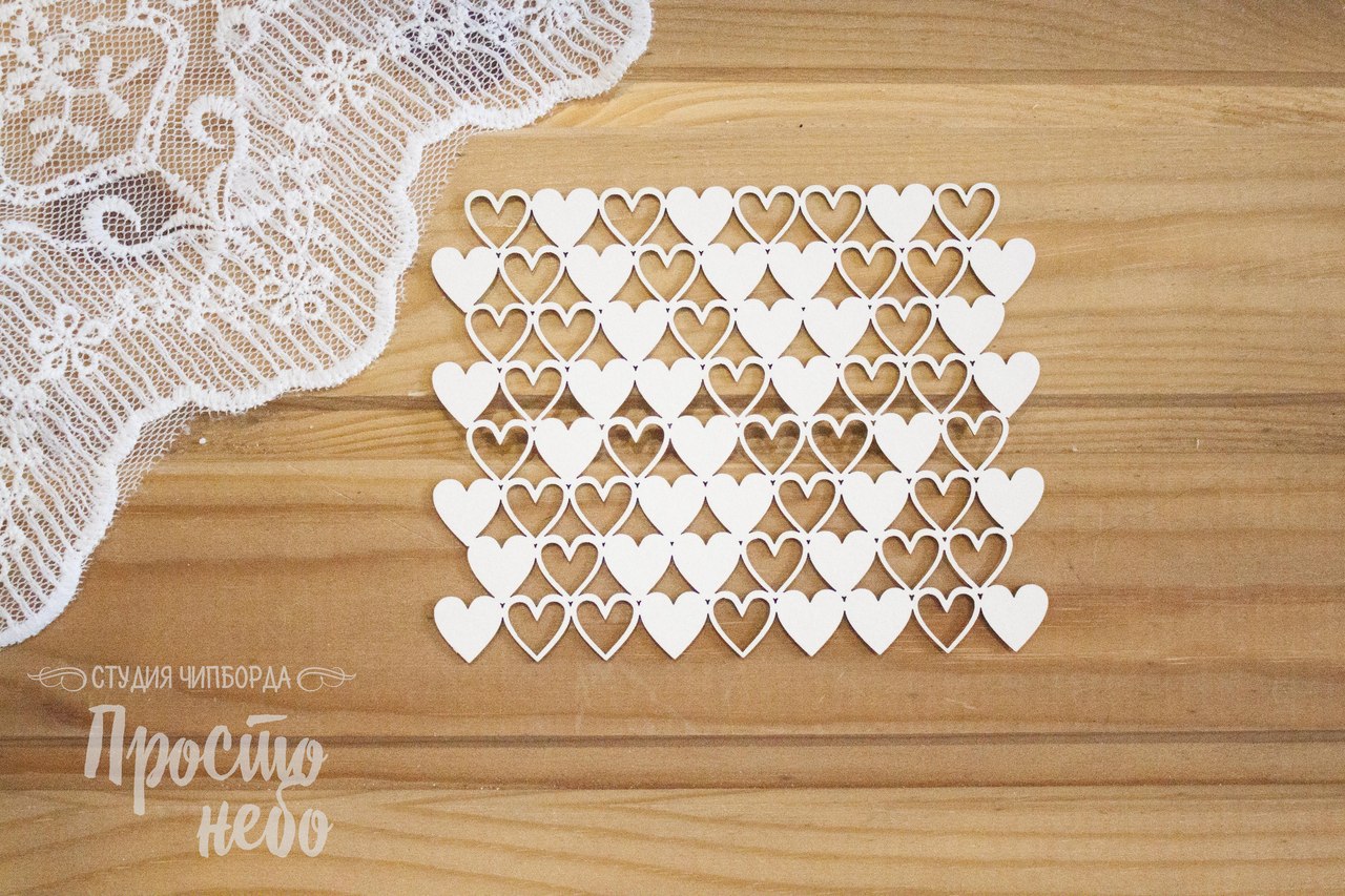 Чипборд Просто Небо. "Фон -39 (сердечки)"