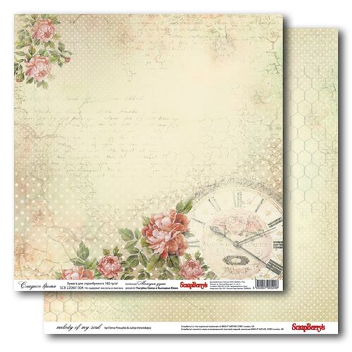 Двусторонняя бумага Scrapberrys " Сладкое время"(SB91)