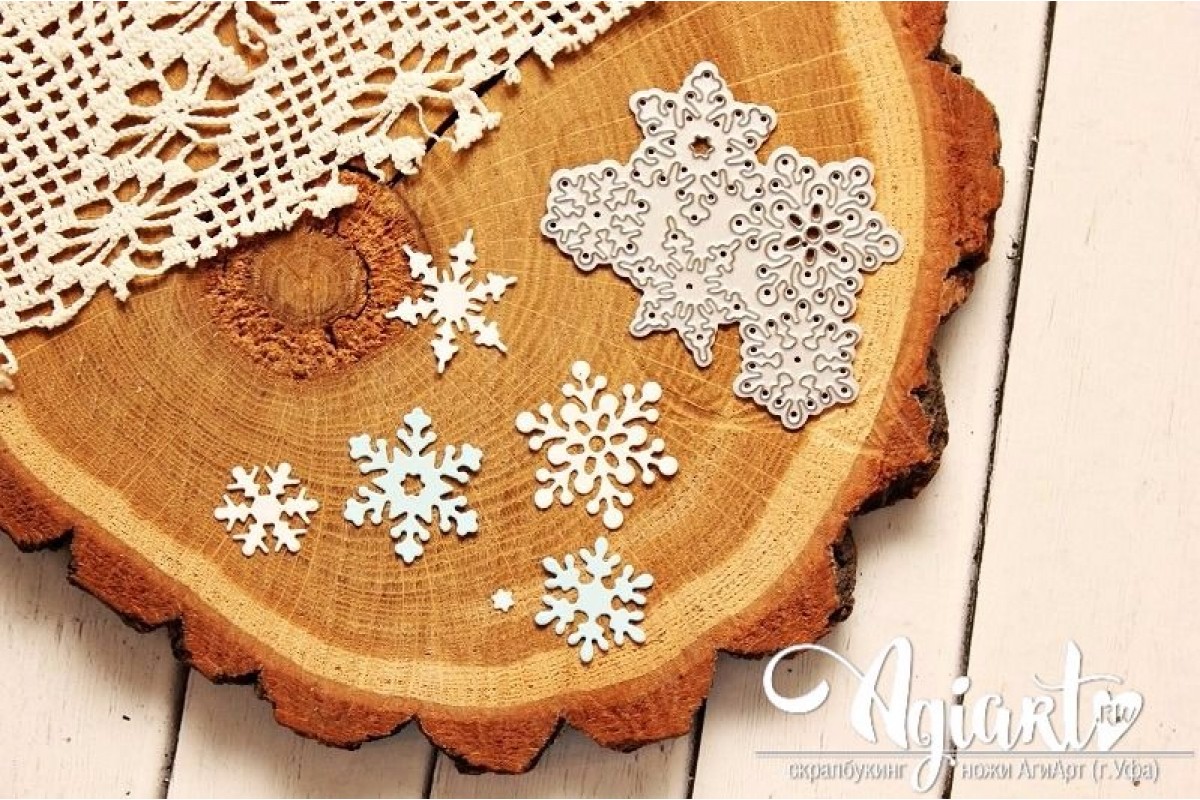 Нож для вырубки Agiart "Снежинки сет №2"