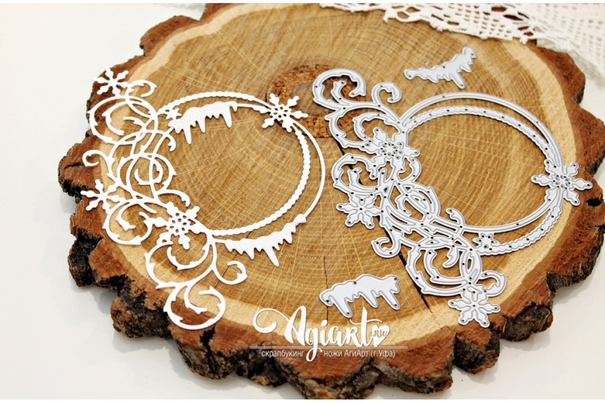 Нож для вырубки Agiart "Рамка морозная"