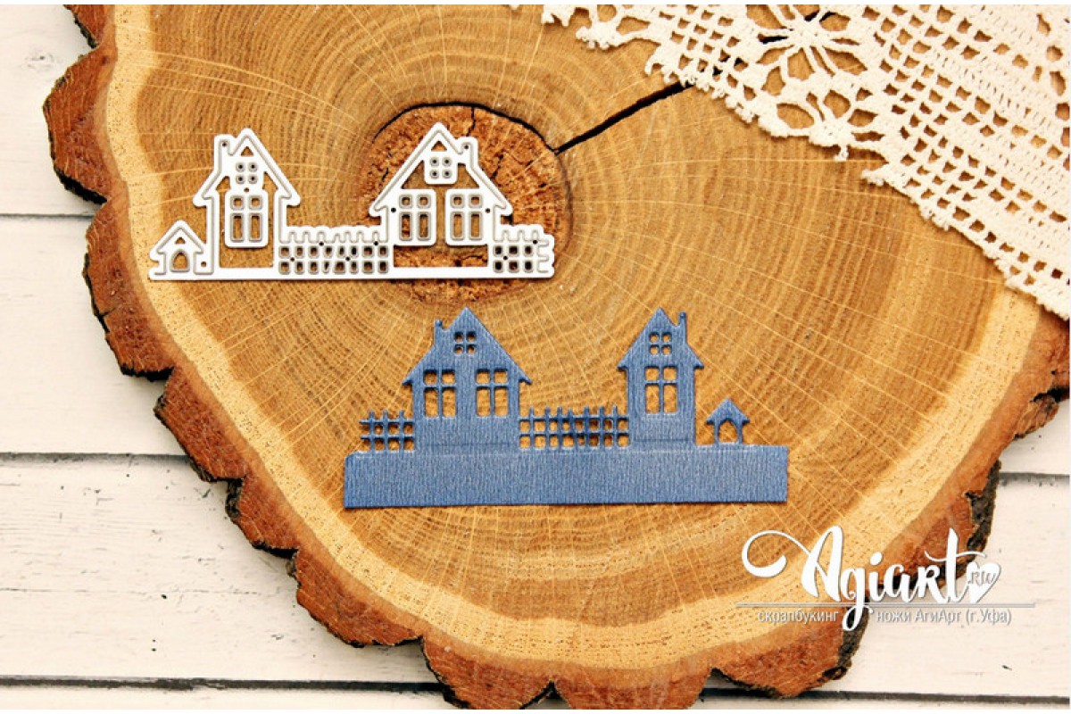 Нож для вырубки Agiart "Деревенские домики"