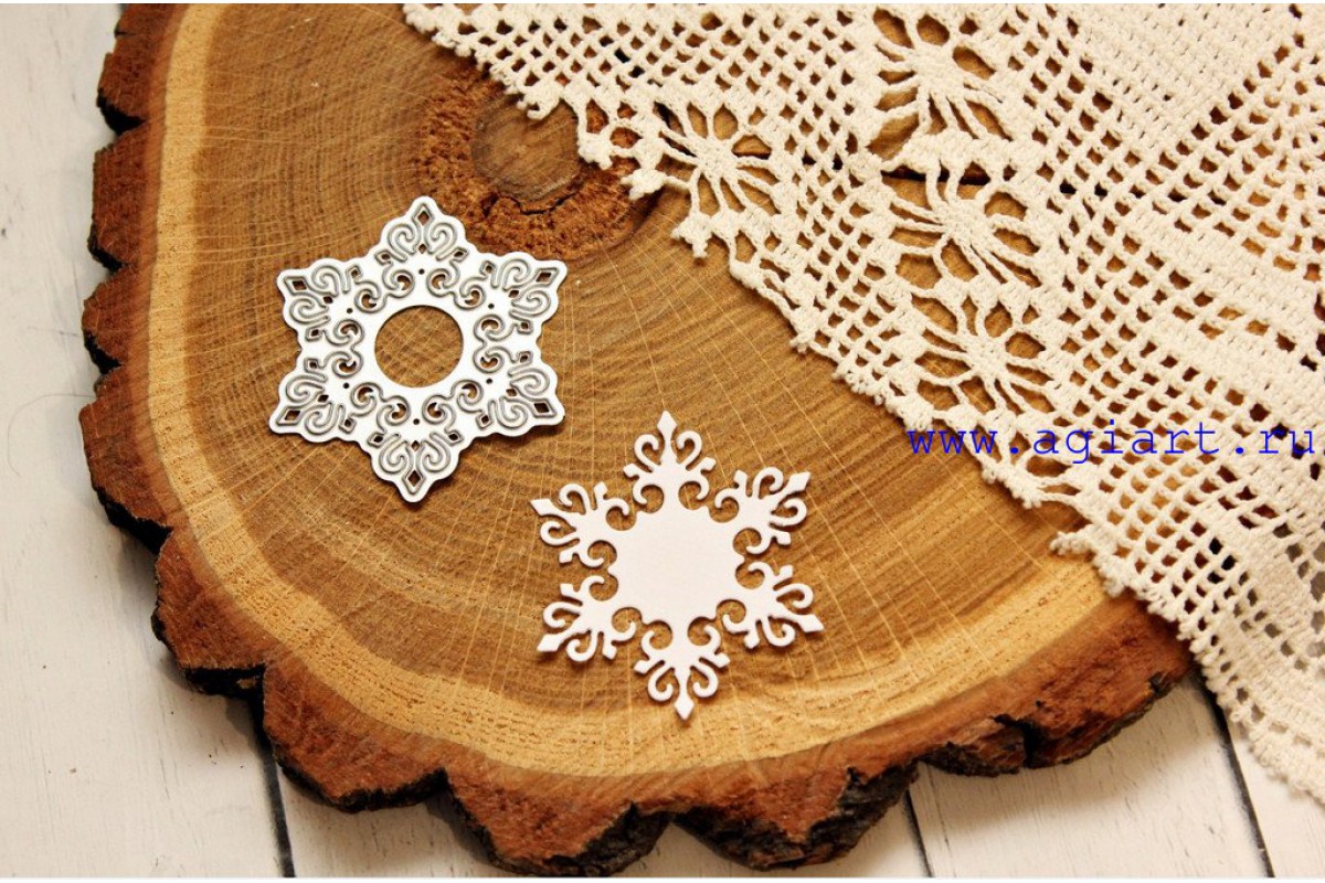Нож для вырубки Agiart "Снежинка ажурная"