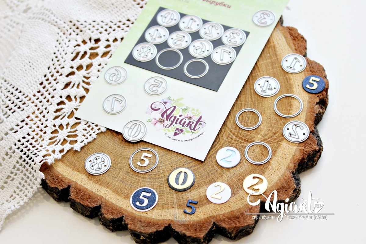 Нож для вырубки Agiart Цифры "Печатная машинка"