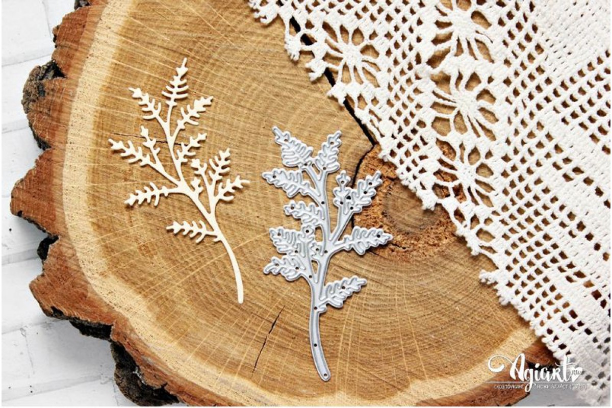 Нож для вырубки Agiart "Веточка с иголками"