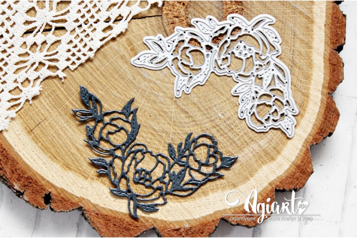Нож для вырубки Agiart "Цветочный угол"