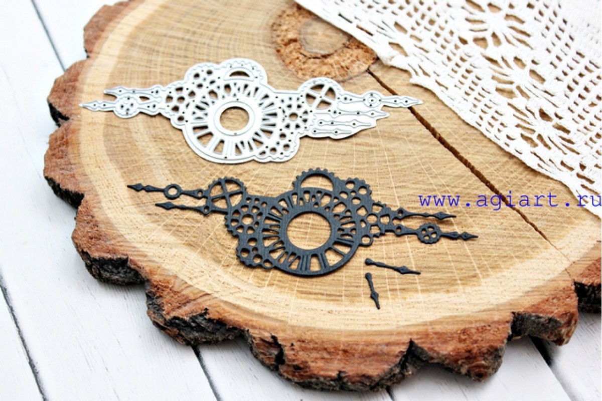 Нож для вырубки Agiart "Стимпанк-часы"