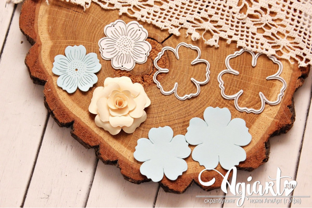Нож для вырубки Agiart "Цветы шиповника"