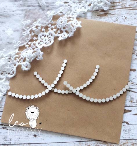 Чипборд LeoMAMMY "Гирлянды из Бус", 3 шт.