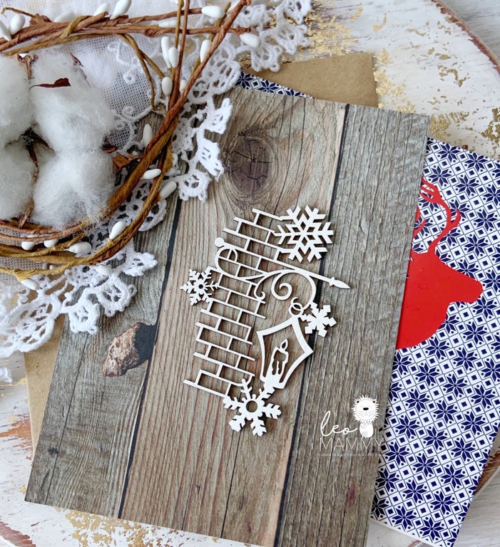 Чипборд LeoMAMMY "Кирпичная стена с фонариком"