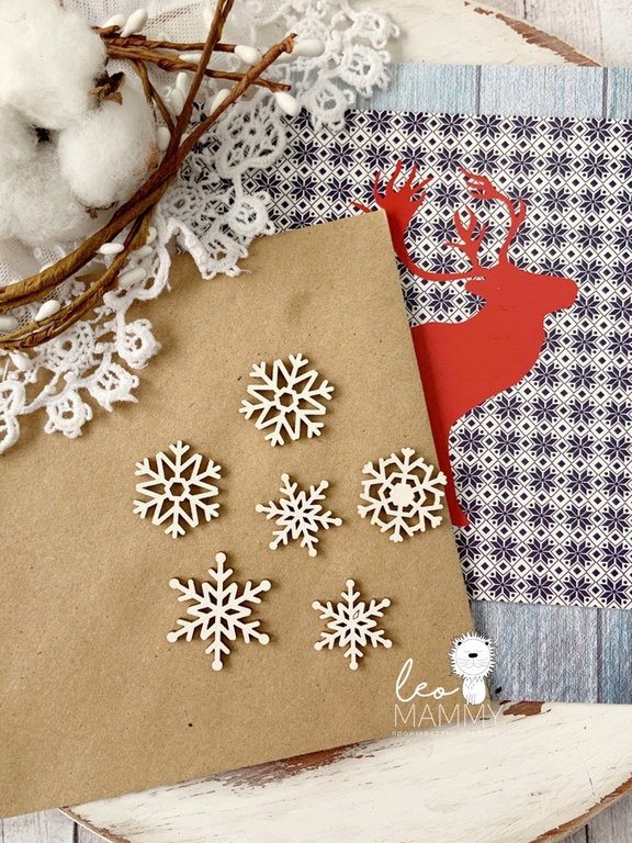 Чипборд LeoMAMMY "Набор Снежинок 6 шт"