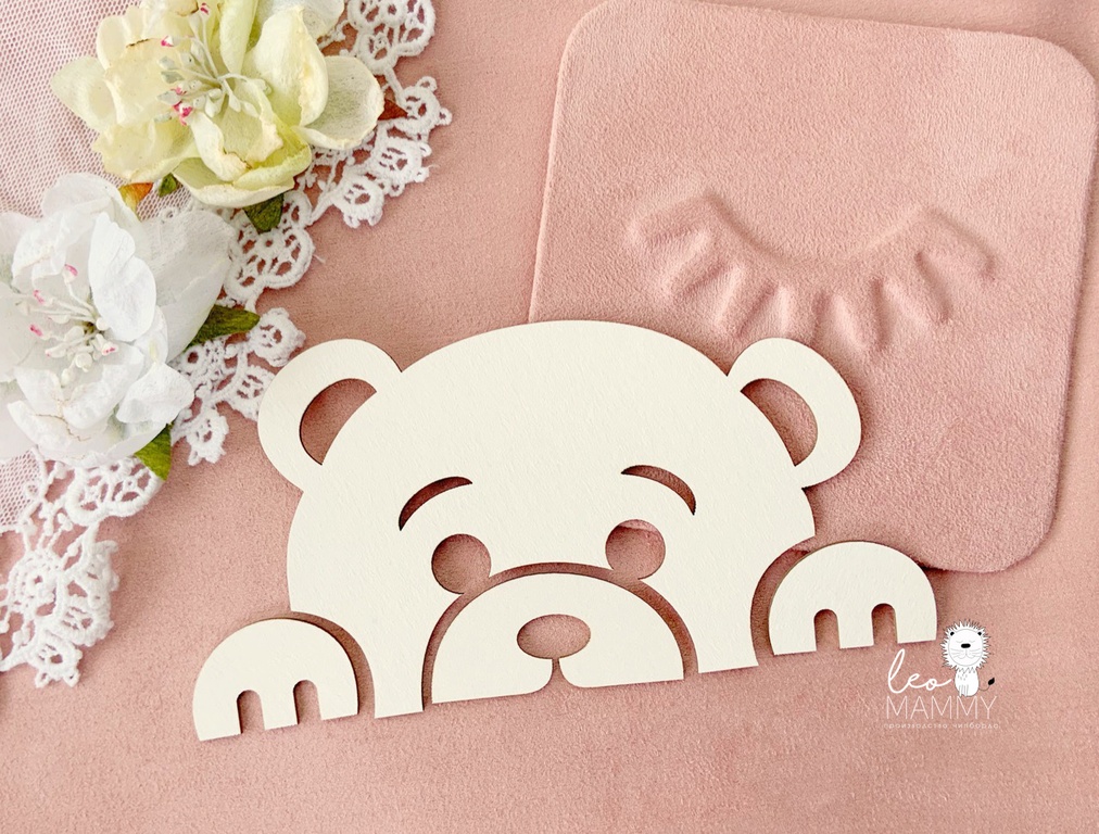 Заготовка для тиснения "Мордочка медвежонка"