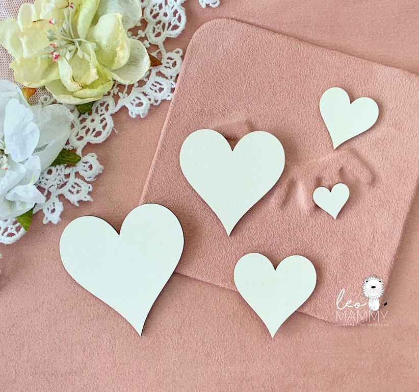 Заготовка для тиснения "Набор Сердечек"