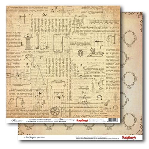 Двусторонняя бумага Scrapberrys "Наш класс "(SB110)