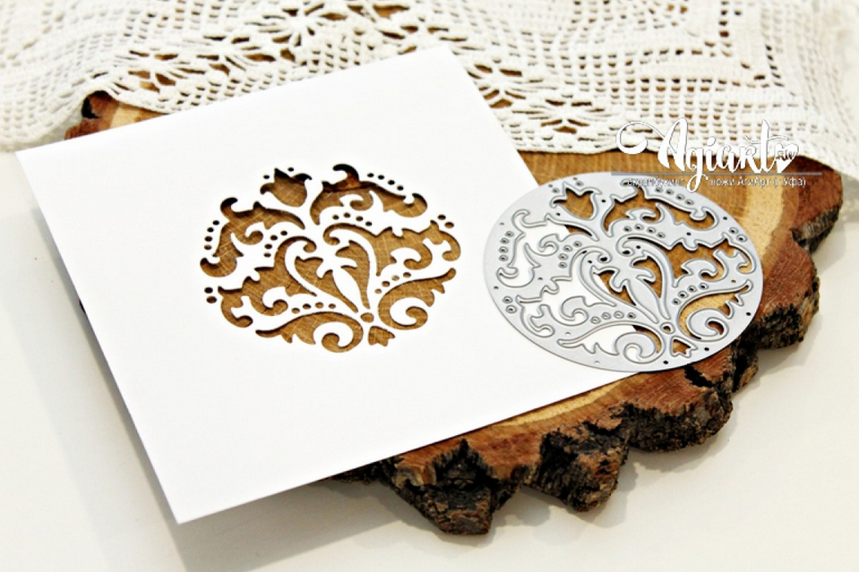 Нож для вырубки Agiart набор "Фон-круг Дамаск"