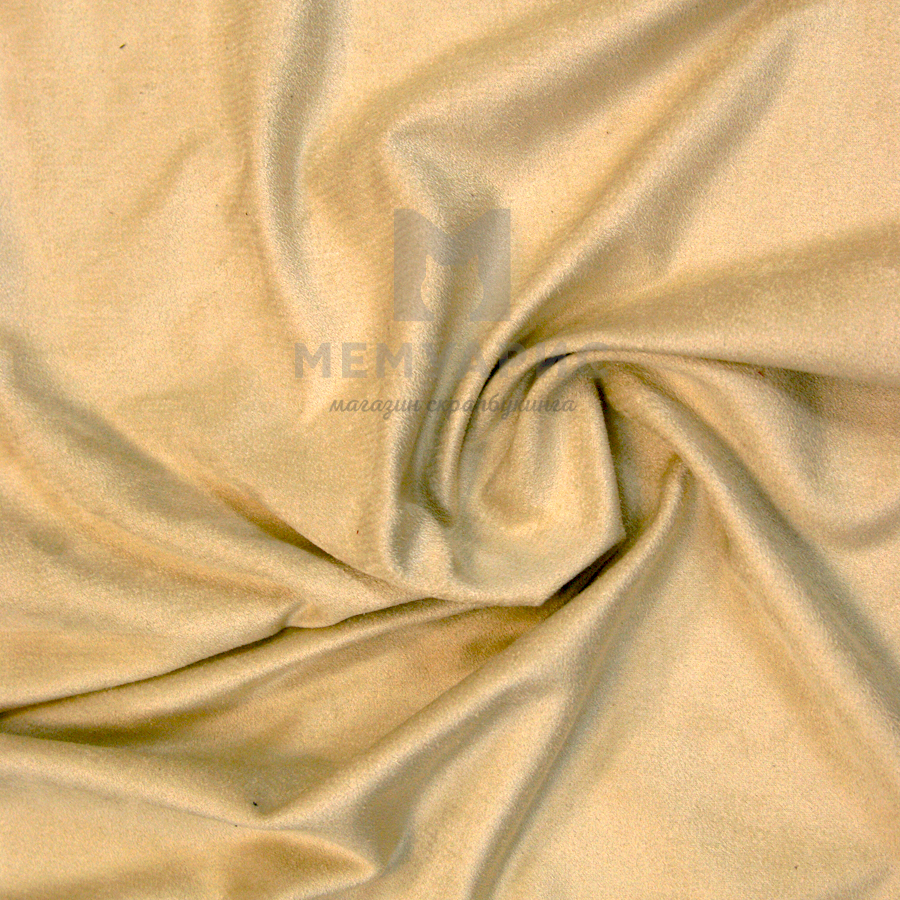 Замша двусторонняя, отрез 35 х 50 см, цвет Бежевый