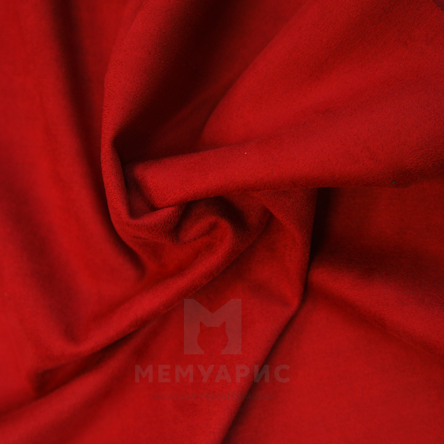 Замша двусторонняя, отрез 35 х 50 см, цвет Красный