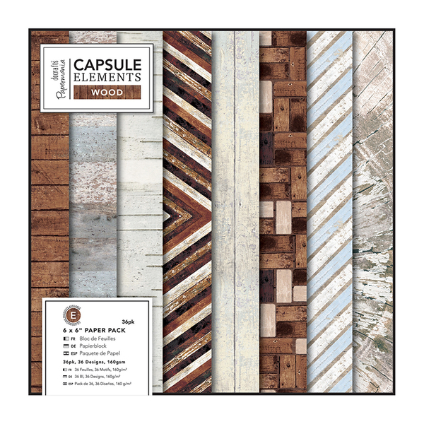 Набор бумаги15 х15 см Docrafts "Elements WOOD"